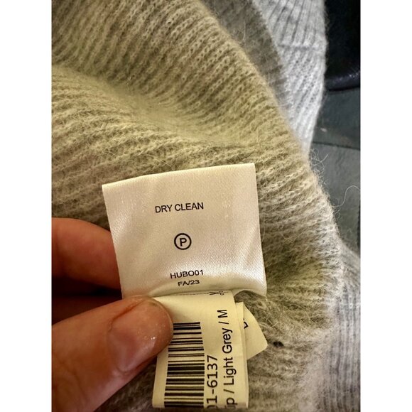 Quince Baby Alpaca Wool Quarter Zip Sweater Light Gray Women’s Medium Minimalist - Picture 8 of 9